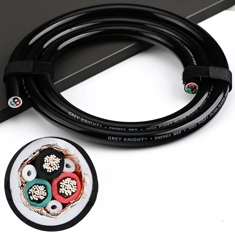 Hi-Fi аудио кабель питания Amp Speaker DIY 3 X 11AWG Core 5N посеребренный шнур питания переменного тока