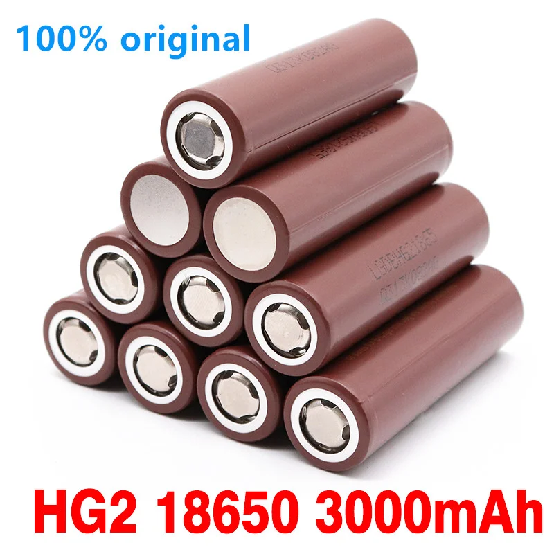 100% Оригинальный аккумулятор HG2 3000 мАч 3,6 в разряд 30 А 18650 Аккумулятор для LGHG2 3000 мАч 3,7 в 18650 аккумулятор