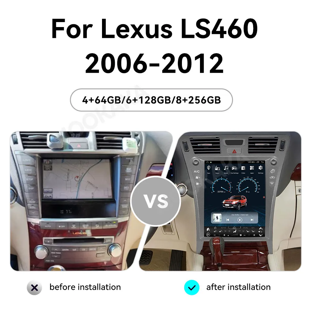 Фото Автомобильный радиоприемник с сенсорным экраном для Lexus LS460 2006-2012 Android GPS автомобильный мультимедийный радиоприемник стереоприемник головное устройство №2