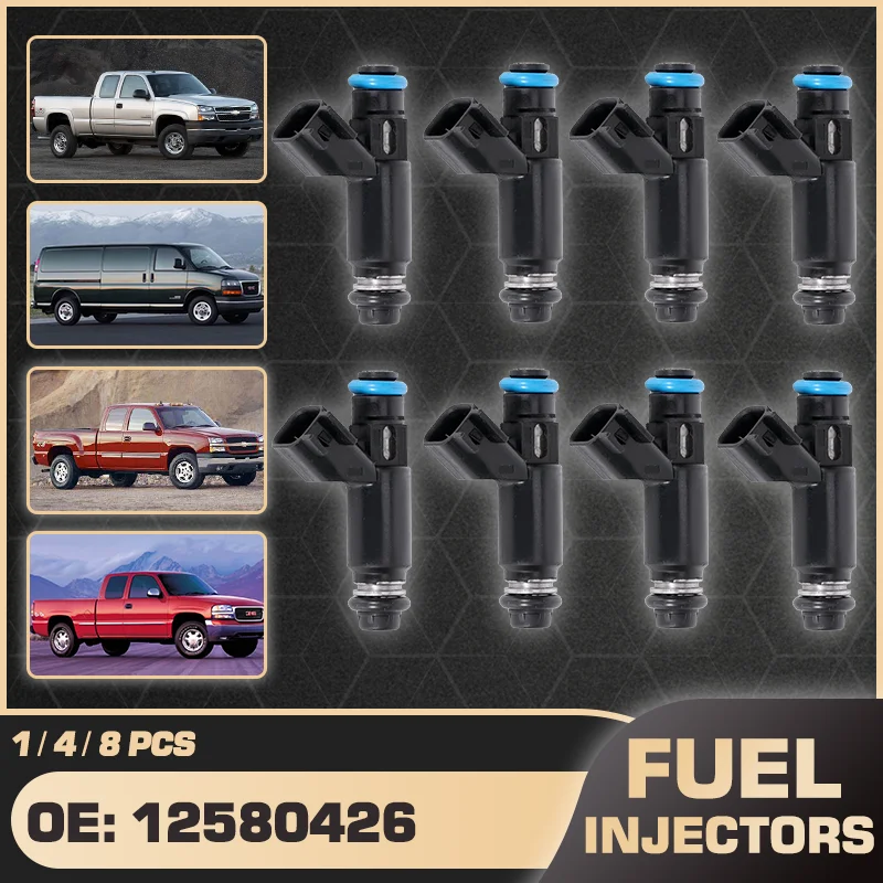Автомобиль для GMC Savana 1500 GMC Sierra 1500 Chevrolet Express 1500 Chevy Silverado 1500 2500, топливная форсунка 12580426 25326903