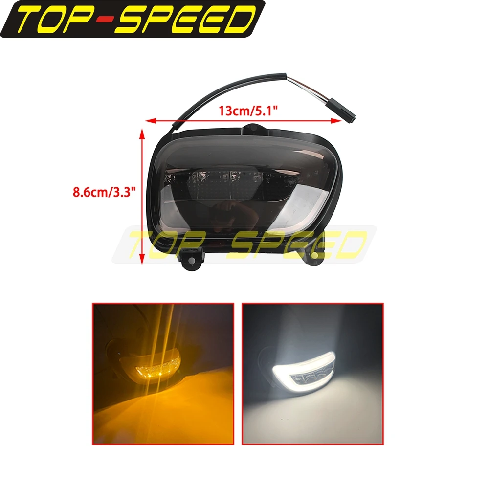 Фото Передняя светодиодная сигнальная лампа мотоцикла для Honda Gold Wing GL1800 Goldwing GL 1800 01-17, зеркало заднего вида, указатели поворота №2
