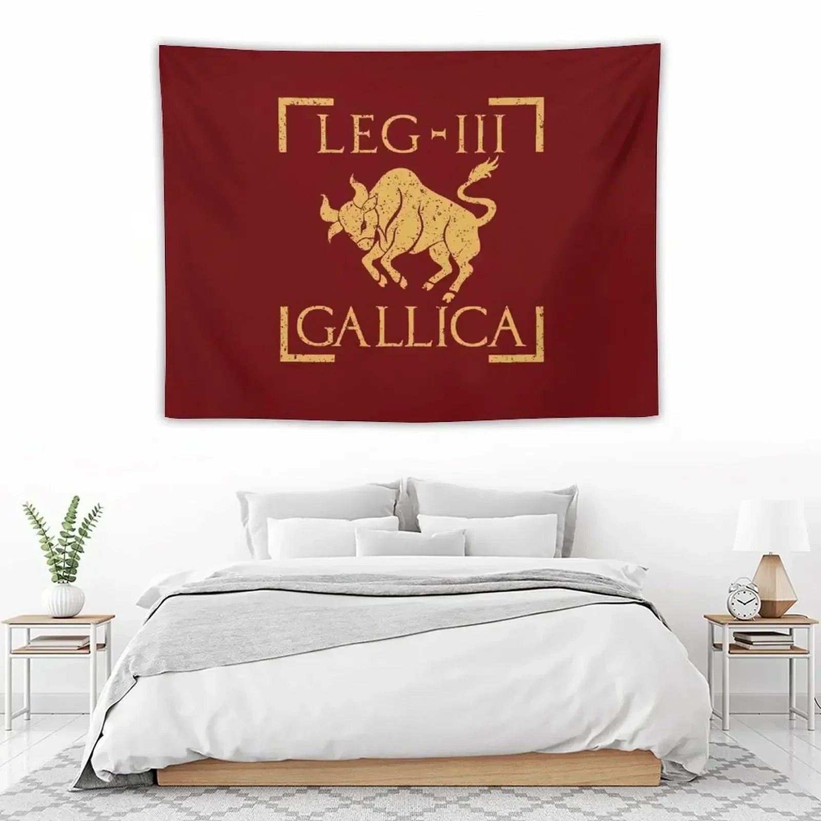 Legio III Gallica Телец Бык Эмблема Римский Легион Гобелен Украшение Кровать Украшения Фотографии Настенный Декор Комнаты Гобелен