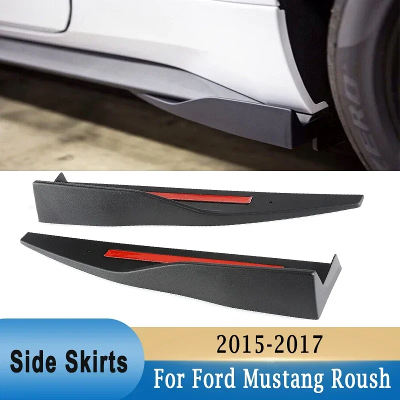 Фото 36 см автомобильные боковые юбки, удлинитель, бампер для Ford Mustang ROUSH-2017, расширение кузова, рокер, разветвители, диффузор №2
