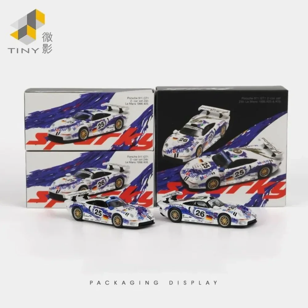 Фото Крошечный Sparky 1:64 Porsche 911 962 964 917 Shell Gulf LeMans Lamborghini, литая под давлением модель автомобиля, коллекция игрушек, серия Guft №4