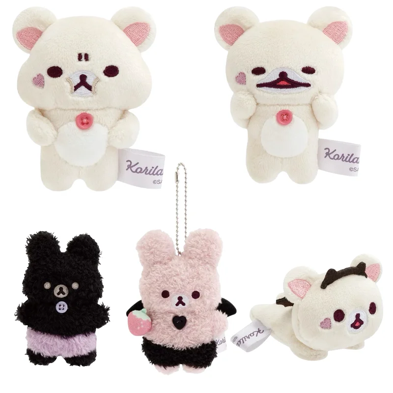 Новый Rilakkuma Little Devil Bear Sister Плюшевый брелок в виде медведя Плюшевая кукла Подвеска Kawaii Милая кукла Сумка Подвеска Мини-игрушка в подарок для девочек Мягкие игрушки