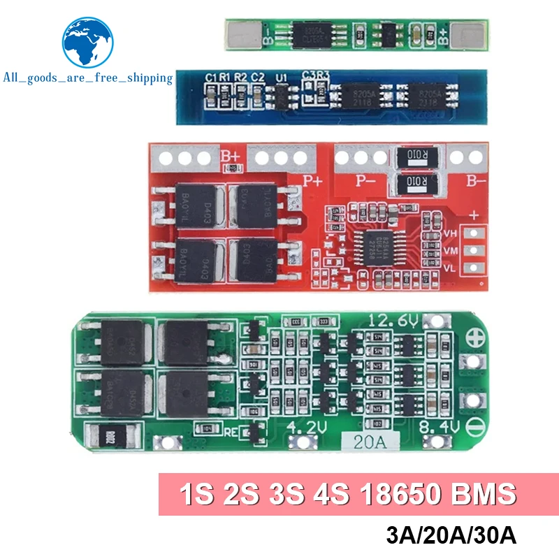 TZT 1S 2S 3S 4S 3A 20A 30A литий-ионная литиевая батарея 18650 зарядное устройство для Drill Motor Lipo Cell Module