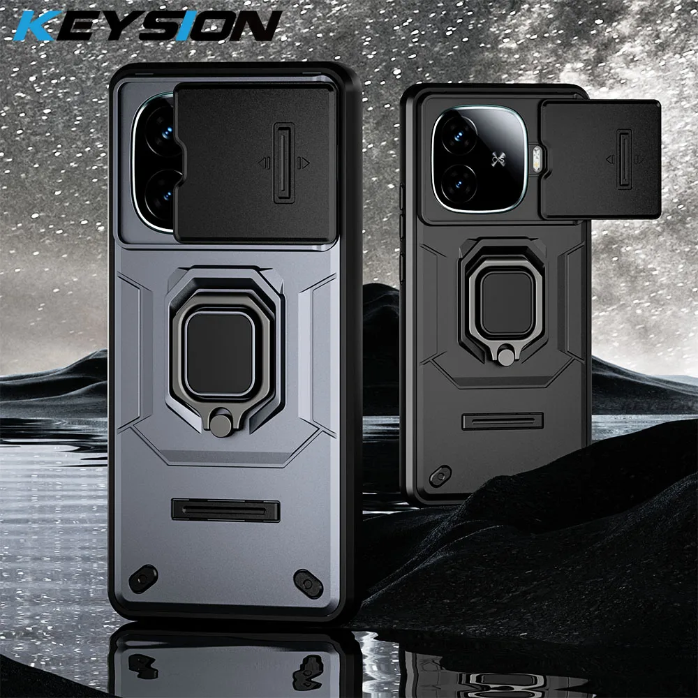 KEYSION, противоударный телефон для IQOO Z9, модель Z9 Turbo, нажимной выдвижной объектив камеры, защита для IQOO Z9 Turbo
