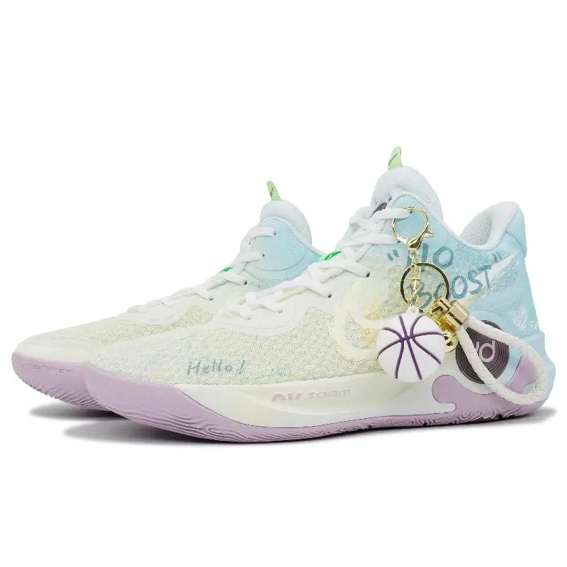 Фото 【Настроить】Nike KD Trey 5 IX винтажные баскетбольные кроссовки унисекс средней высоты желтые/синие кроссовки DJ6922-100 №4