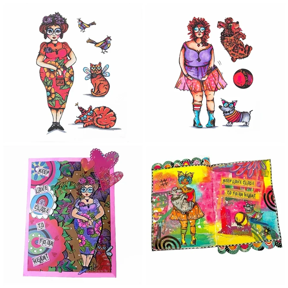 Прозрачные штампы Beautiful Girl Doggie Diva для изготовления карт Fridas Friends Sentiments, силиконовые штампы, украшение для альбома