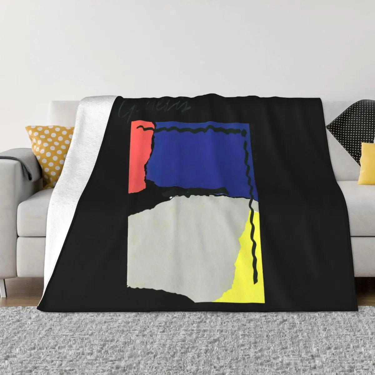 Genesis Abacab Berlesen Muzik Rock N Roll Band Pendek Lengan P فا Punk Normal Throw Blanket