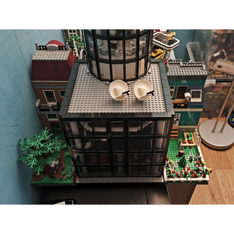 Фото Moc Building Blocks Tour TF1 (TV Tower/цилиндрическая башня) Модель Технология Кирпичи Рождество DIY Сборка Игрушка Конструйция Подарки №4