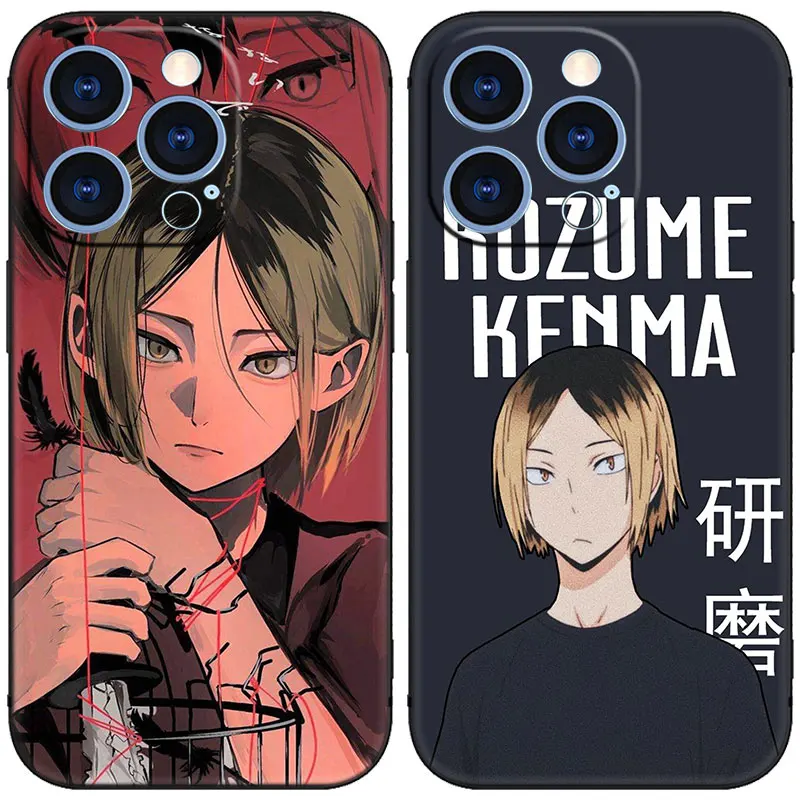 Черный чехол с Аниме Haikyuu Kozume Kenma для Apple iPhone 15 Pro Max 15 14 13 12 Pro Max Mini 11 Pro 7 8 Plus XR X XS SE 2020 2022