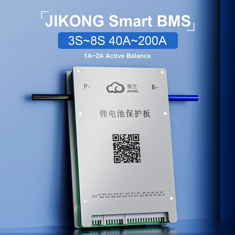 Литий-ионный аккумулятор JIKONG BMS для Φ ~ 24S LifePo4 с активным 0,6а balакне 40A ~ 80A зарядка BT RS485 Smart JKBMS для Φ 12V LFP