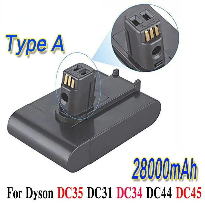 Литий-ионный аккумулятор для пылесоса Dyson DC35, DC45 DC31, DC34, DC44, DC31 Animal, 2022, 22,2 (тип A), 28000 в, 9170 мАч