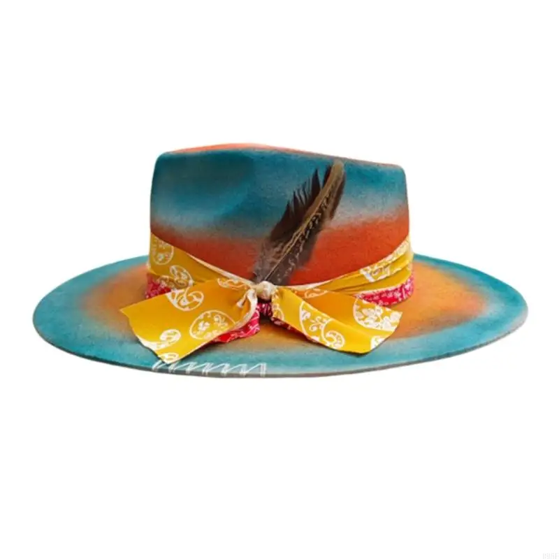 B95F HOMBURG TOP HAT Шлянная шерстяная панама