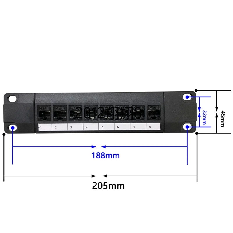 Фото 8-портовая прямая патч-панель CAT6, сетевой адаптер RJ45 для сетевого кабеля, фоторамка распределения №2