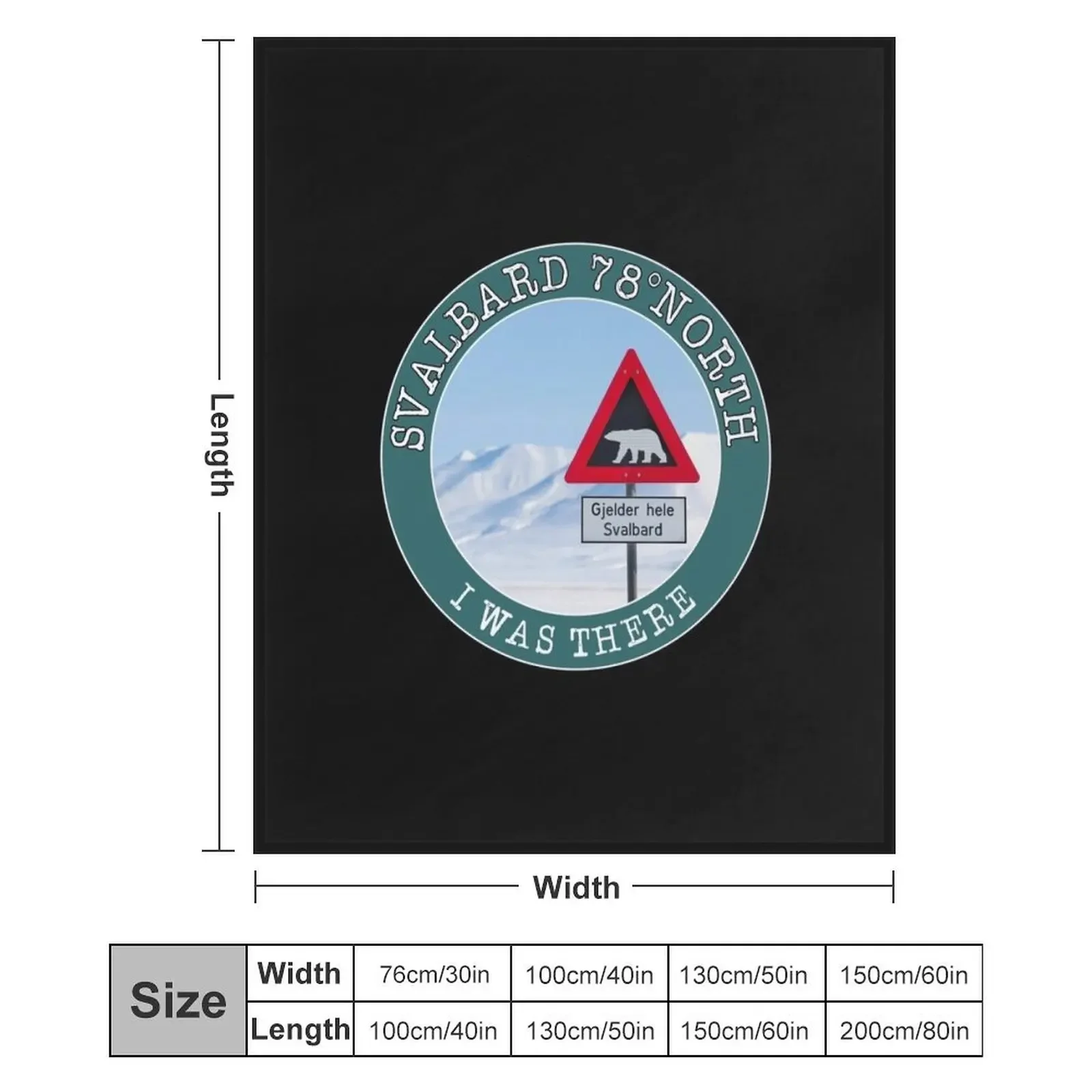Svalbard, 78р °   Северо, я был. Одеяло Longyearbien Spitzbergen Arctic North Pole, термобелье для пляжа (art.: 3920cd6cc1922) - 3920cd6cc1922