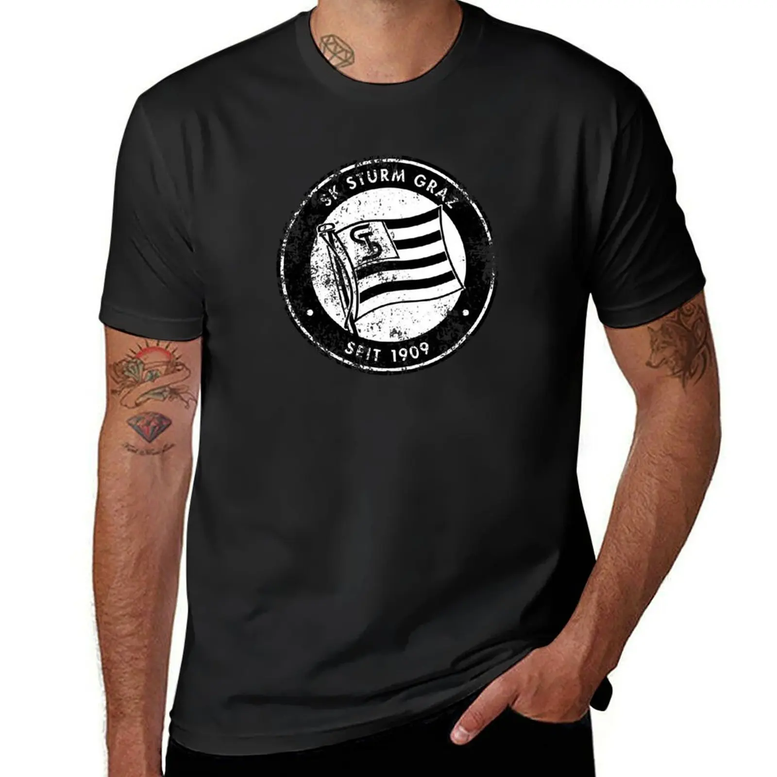 Футболка Sturm Graz с рисунком, винтажная футболка с аниме, модные рубашки, винтажная футболка с рисунком, тяжелые футболки для мужчин