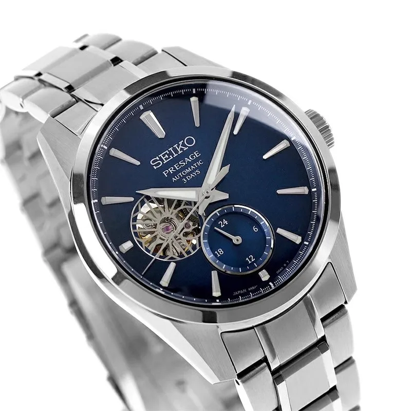 Seiko Precision Presage Series полые автоматические механические металлические ремешки модные повседневные мужские часы SPB417J1