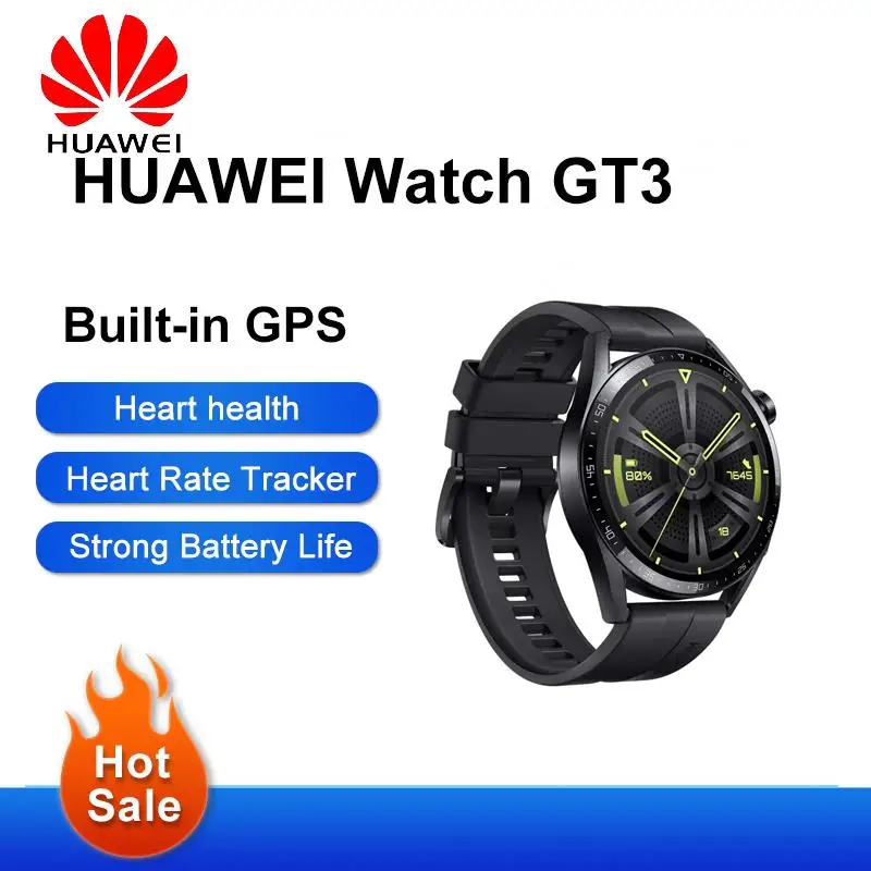 Оригинальные Смарт-часы HUAWEI GT 3, SpO2, мониторинг работы от аккумулятора на весь день, Беспроводная зарядка, точный мониторинг сердечного ритма GT3