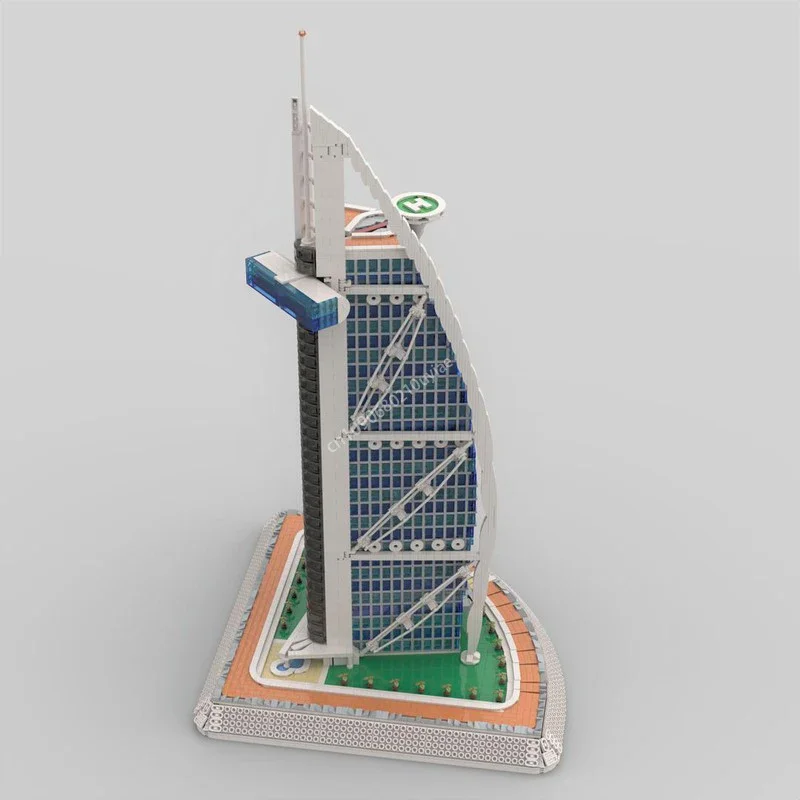 8481 шт. креативный модульный строительный блок BURJ AL-ARAB Moc Street View, коммерческая архитектура, сборные игрушки, подарки для детей и взрослых