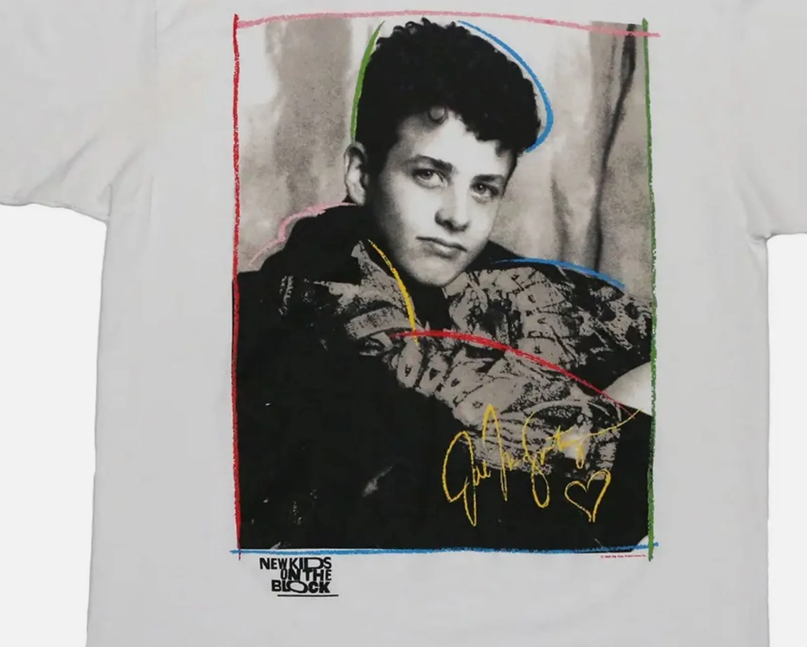 Хлопковая белая рубашка унисекс New Kids On The Block Joe McIntyre S-2345XL