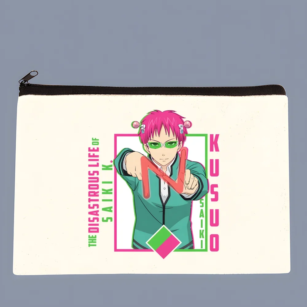 Saiki k холщовый Кошелек для монет, клатч, тканевый Кошелек для монет с принтом для студентов, индивидуальная Настройка