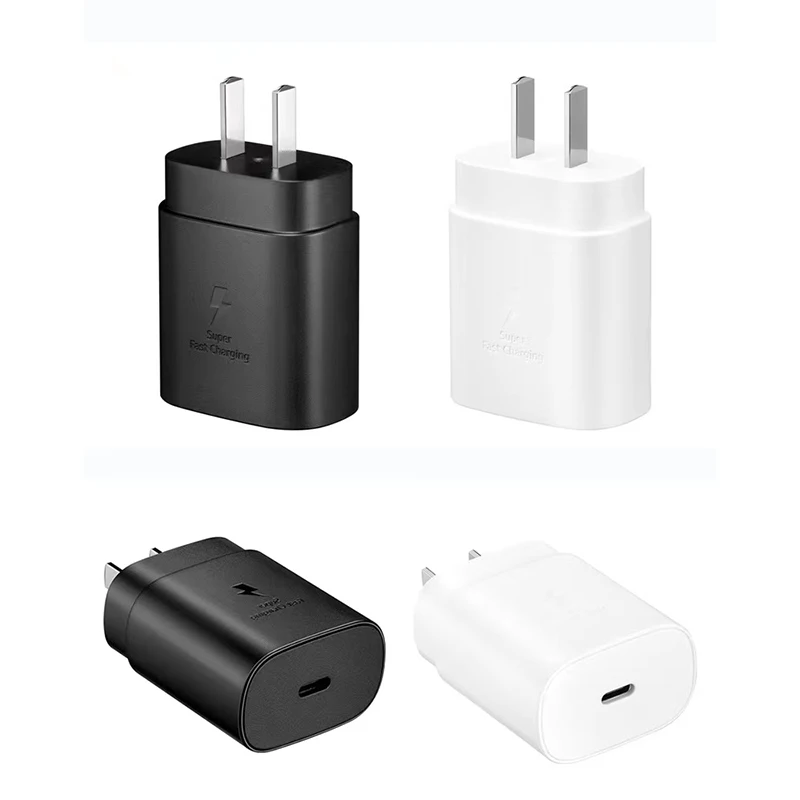 Фото Оригинальное зарядное устройство для Samsung S23 S22 5G 25 Вт, быстрая зарядка Usb Type C Pd PPS, быстрая зарядка, адаптер для Великобритании, США, ЕС для Galaxy Note №4