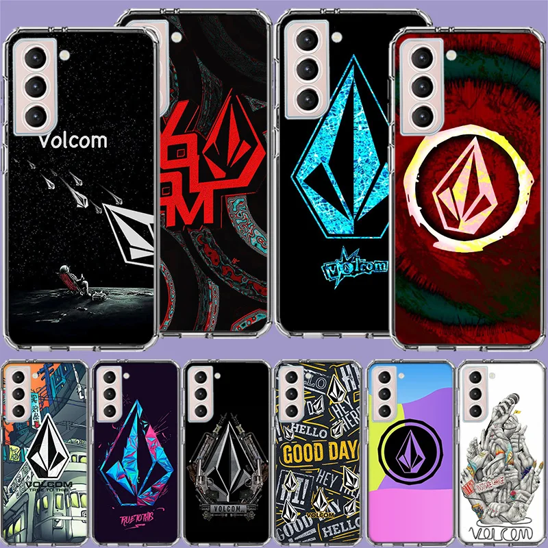 Чехол для телефона с логотипом Volcom для Samsung S24 FE Galaxy S22 S25 Ultra S25 Edge S21 S23 FE S20 S10 Plus, чехол, прозрачный силикон