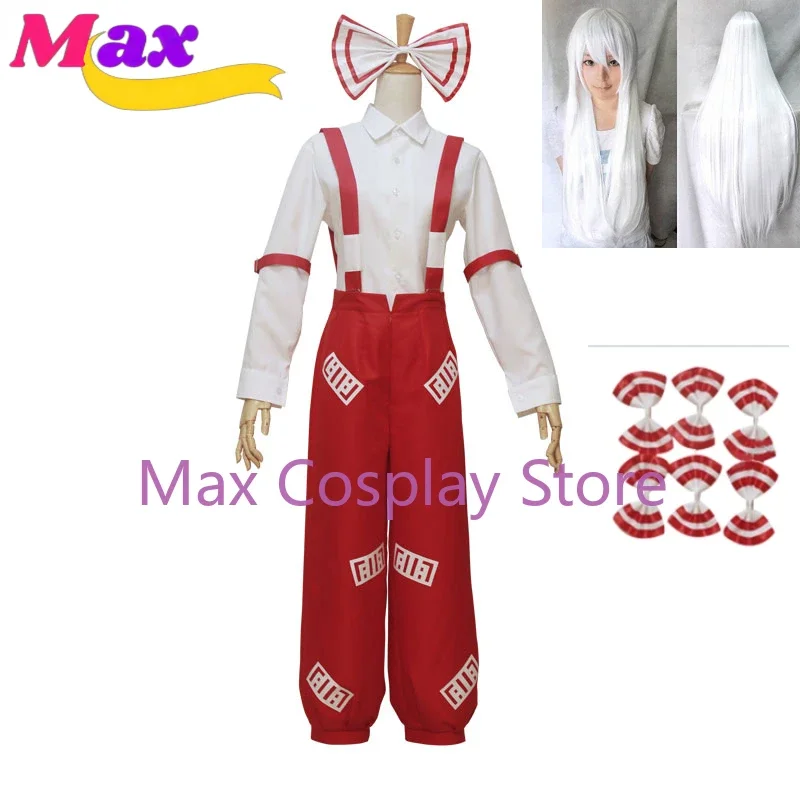 Wby2 Cos Аниме TouHou Project Fujiwara no Mokou Косплей Костюм Полный комплект Хэллоуин Карнавальные костюмы для вечеринок Индивидуальный размер
