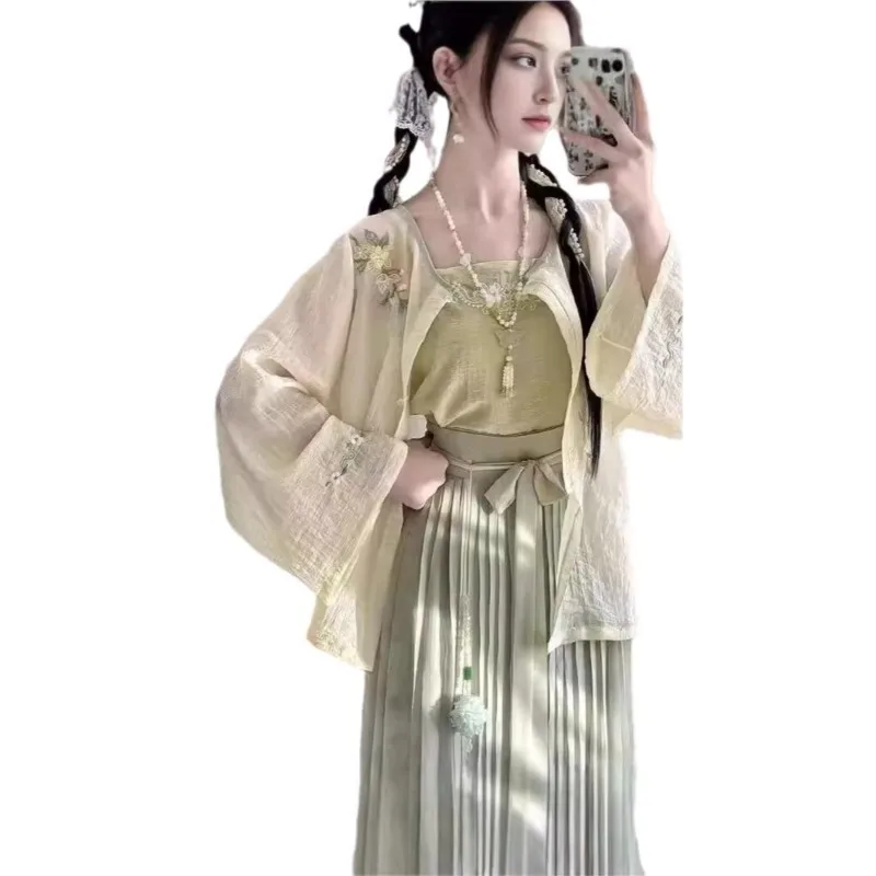 Футболка Hanfu Knickerbockers с вышивкой, дышащий повседневный костюм, все (art.: 3920ccfdba260) - 3920ccfdba260