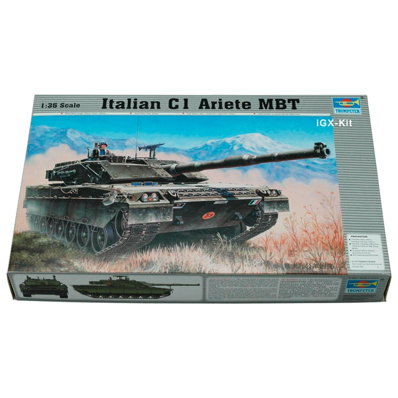 Trumpeter 00332 1/35, итальянская армия C1 C-1 Ariete MBT, основной боевой танк, дисплей, детская игрушка, пластиковая сборка, комплект модели здания