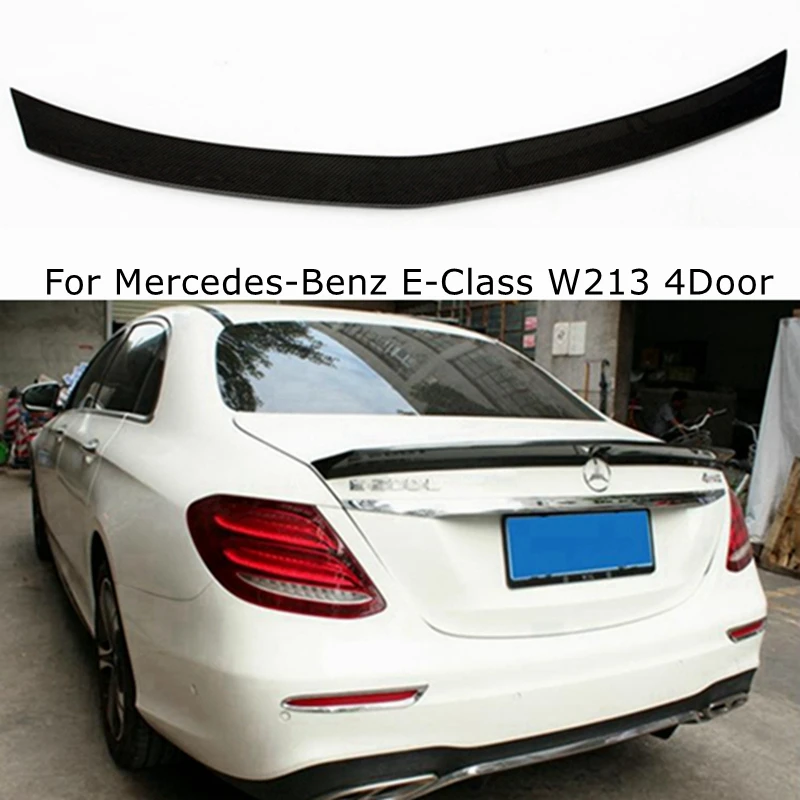 Для Mercedes-Benz E-Class W213 4-дверный седан V-образный задний спойлер из углеродного волокна, крыло багажника 2017-2023 FRP, кованый карбон
