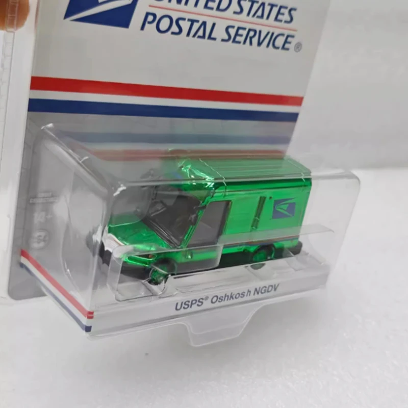 Фото GreenLight литой под давлением масштаб 1:64 USPS Oshkosh почтовый сервис гальваническое покрытие зеленый сплав модель автомобиля мальчик подарок игрушки №3