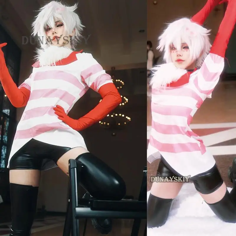 Костюм для косплея в отеле Hazbin Cos с ангелом, униформа для косплея, женское платье для дня рождения, костюм для карнавала и Хэллоуина