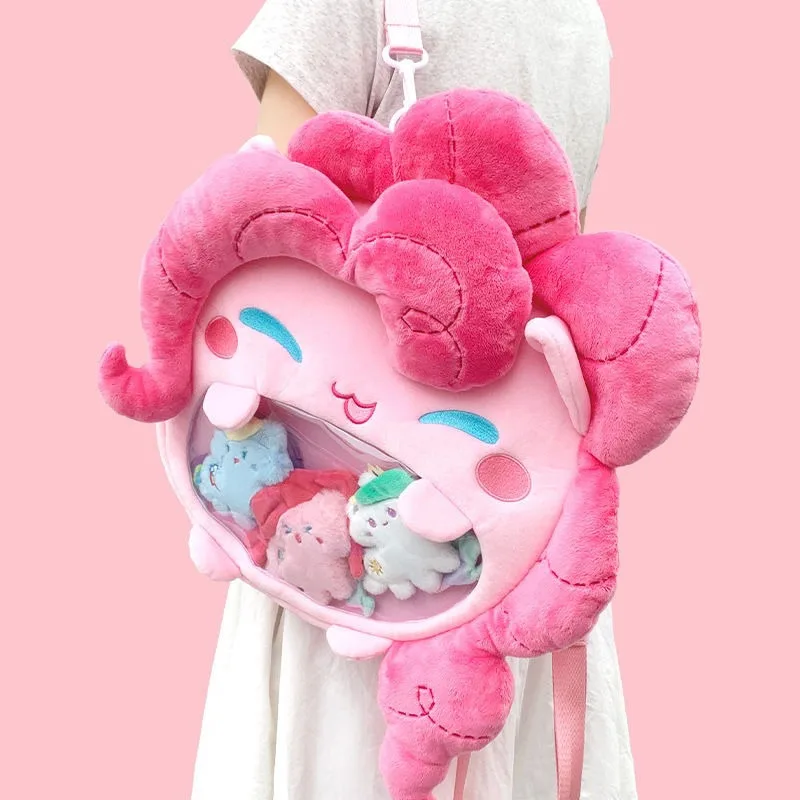Новый аниме-периферийный мультяшный рюкзак My Little Pony Pinkie Pie, милая кукла, приятный для кожи, мягкий плюшевый рюкзак, Рождественский подарок
