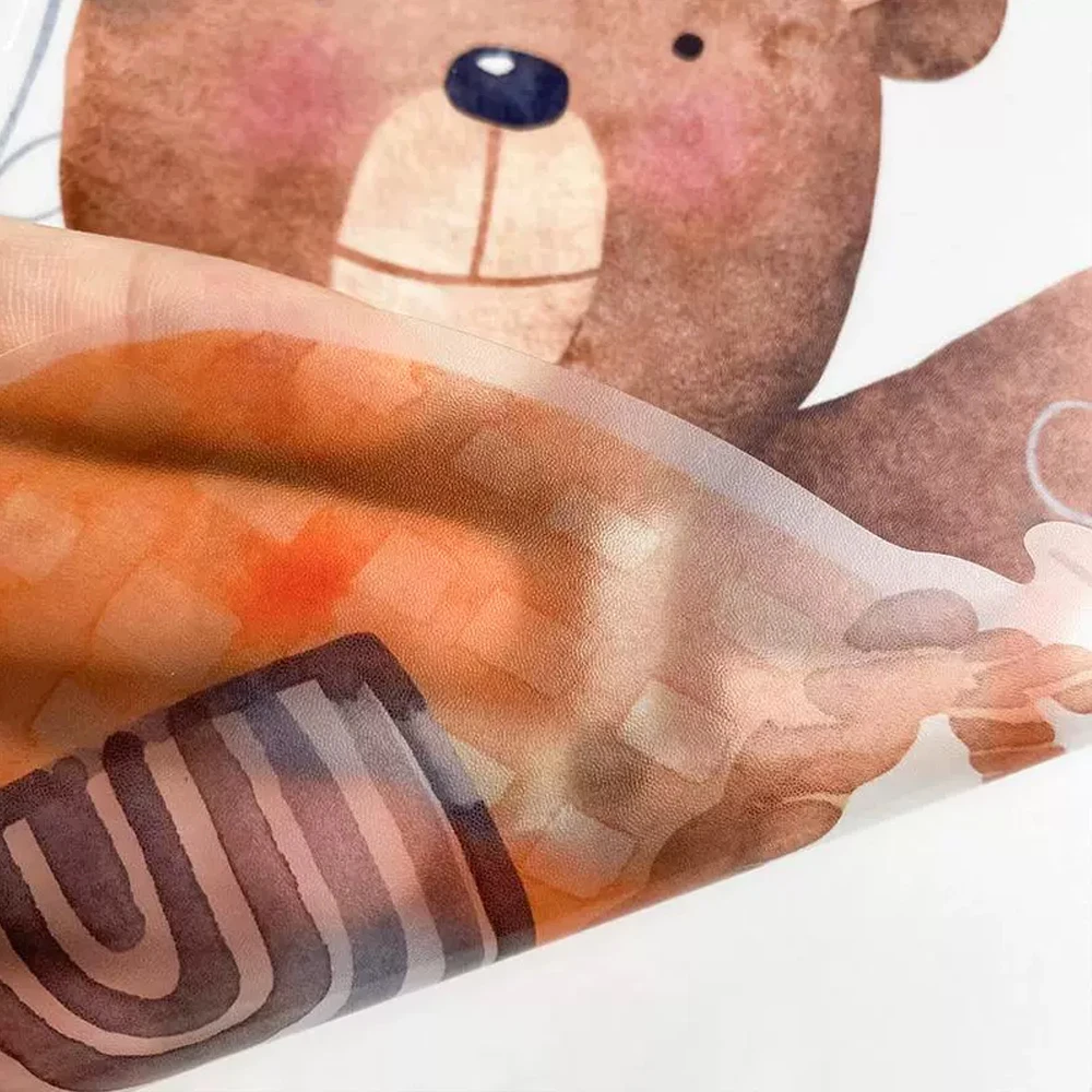 Фото Акварельная ткань Радуга Бохо Детская Наклейки на стены Peel & Stick ПВХ Животные для детей Детская спальня Игровая комната Декор детской комнаты №5