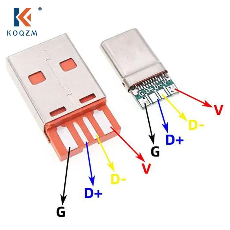 Быстрая зарядка USB Type-C 65 Вт 5 А Штекерный разъем для сварки с 5-контактной печатной платой + 6-контактным USB-разъемом типа А для самостоятельной сборки OTG зарядный набор