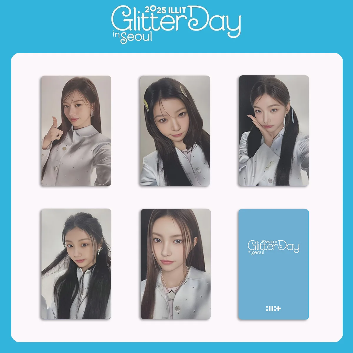5 шт./компл. Kpop Idol Girl ILLIT новый альбом GLITTER DAY HD печать фотокарточки YUNAH IROHA Lomo карты MINJU MOKA WONHEE фанаты подарки