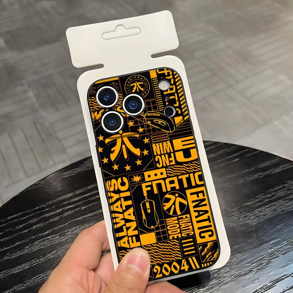 Фото Электронный спортивный чехол для телефона FNATIC для iPhone 17 Ari 16 E Pro Max 15 14 13 Mini 12 Pro 11 XS Max 7 8 Plus, черный мягкий корпус №2