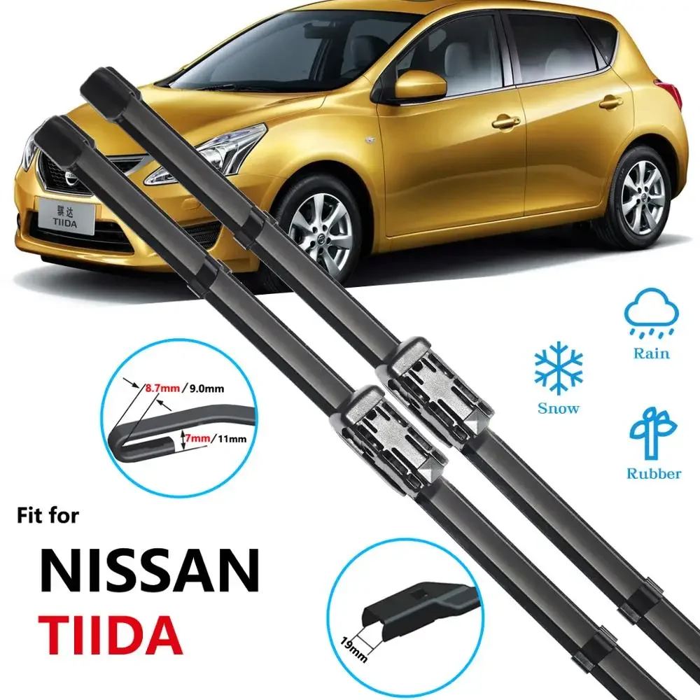 Фото Щетка стеклоочистителя для Nissan Tiida C11 C12 C13 2004 ~ 2018, автомобильные аксессуары, наклейки, стеклоочистители 2005, 2012, 2013, 2014, 2015, 2016, 2017 №2