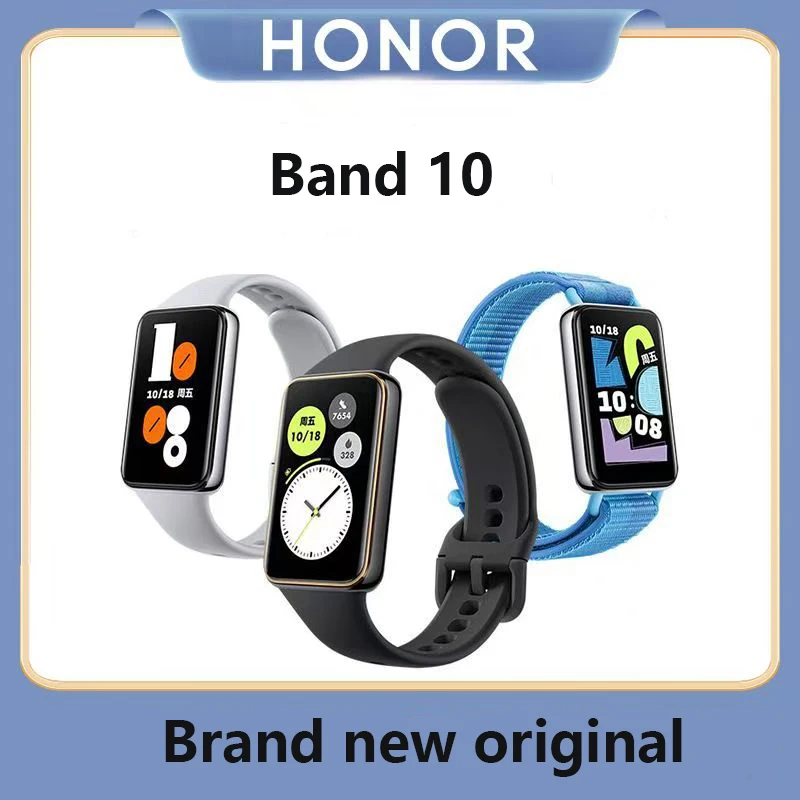 Умный фитнес-трекер HONOR Band 10, AMOLED-экран, срок службы батареи 14 дней, 96 спортивных режимов, монитор сердечного ритма SpO2, монитор сна