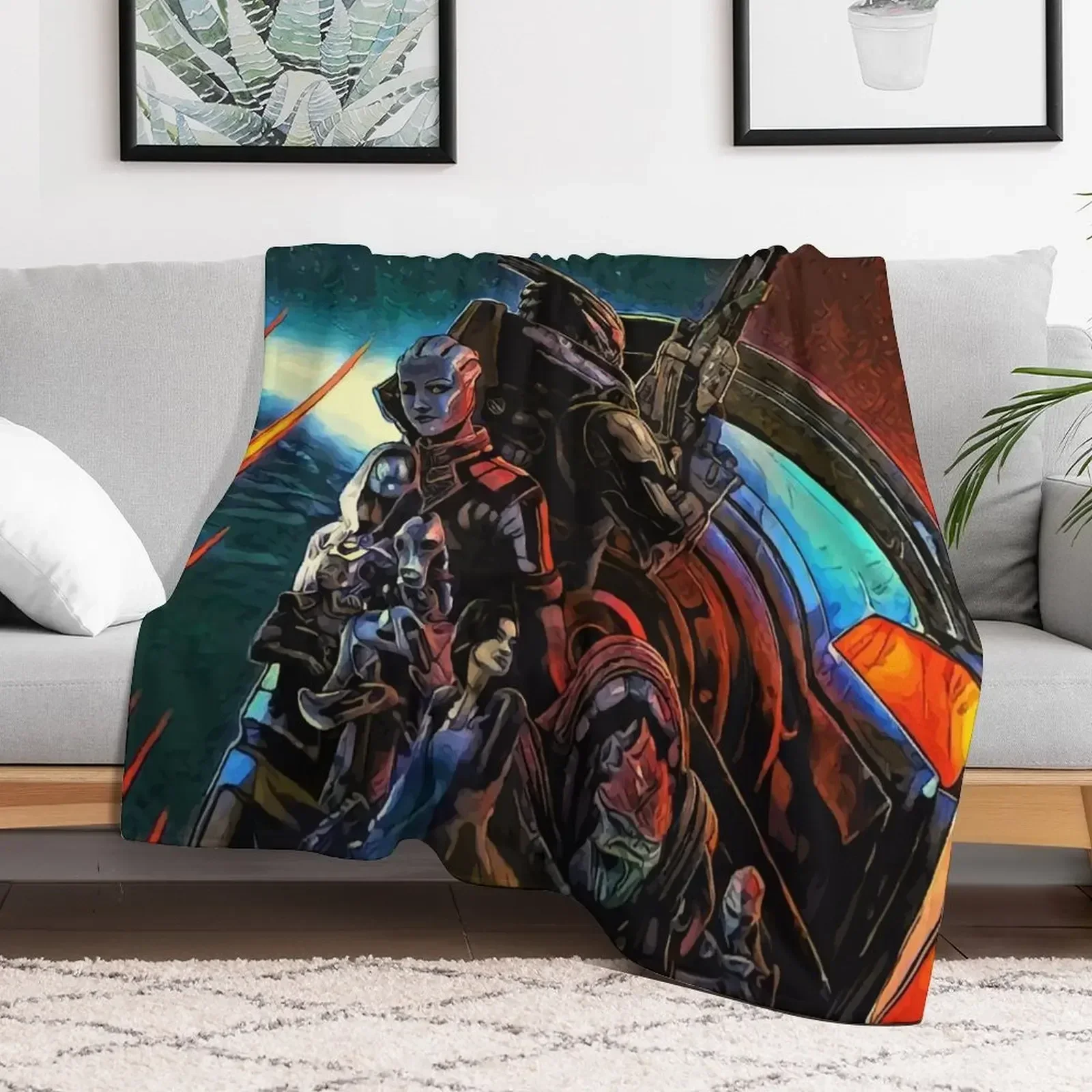 Mass Effect Legendary Edition - Игра Плед Пляжные рождественские украшения Одеяла