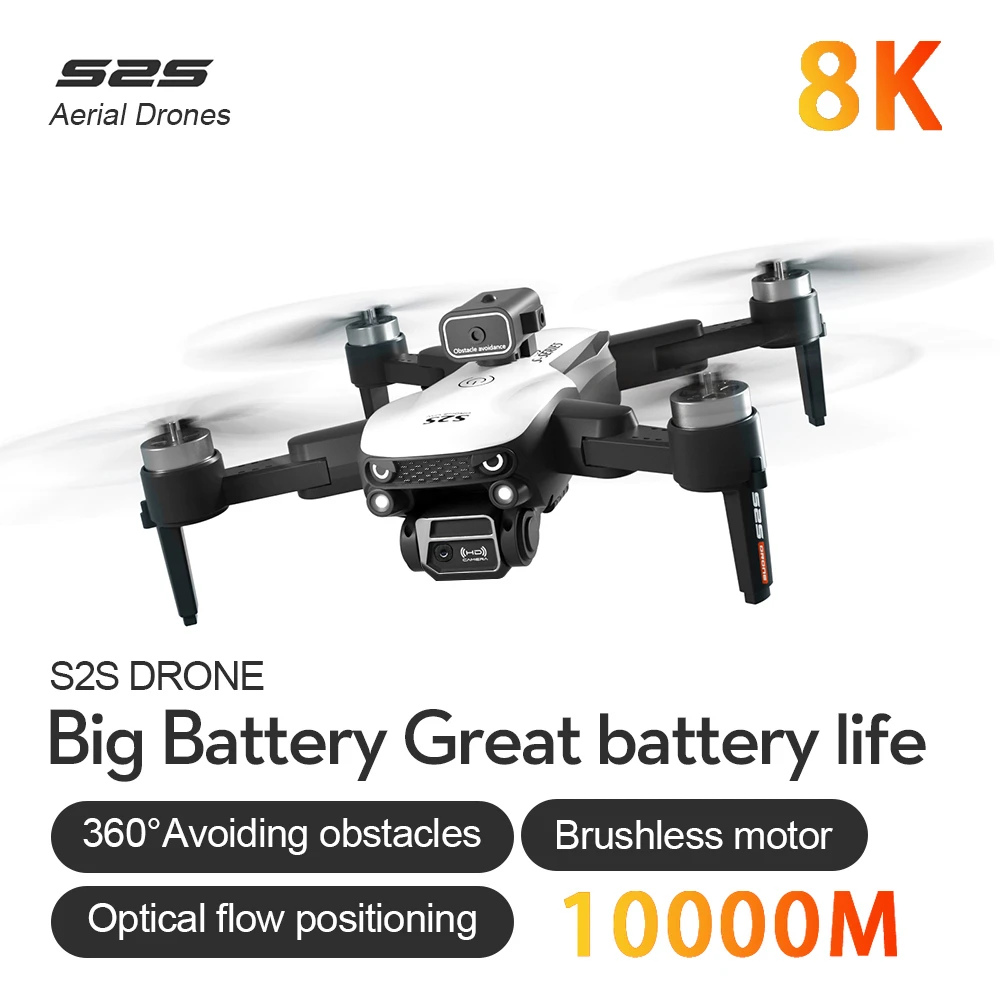 4k 8K HD камера LS-S2S мини-дрон для предотвращения препятствий аэрофотосъемка бесщеточный двигатель складной радиоуправляемый квадрокоптер детская игрушка