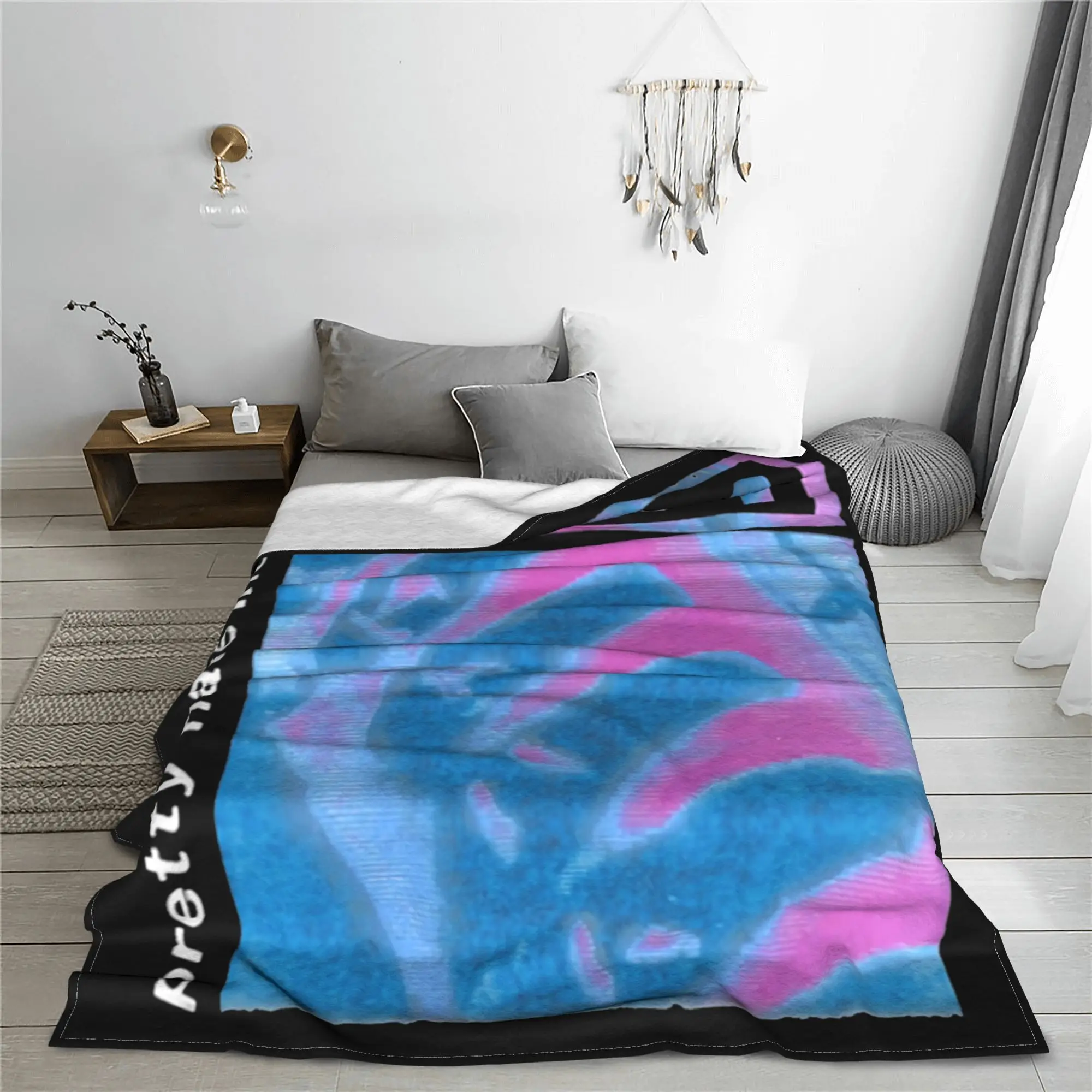 Фото Плед и одеяло NIN Nine Inch для кушетки, мягкое пушистое плюшевое одеяло Pretty Hate Machine, 50x60 дюймов, несколько размеров №3
