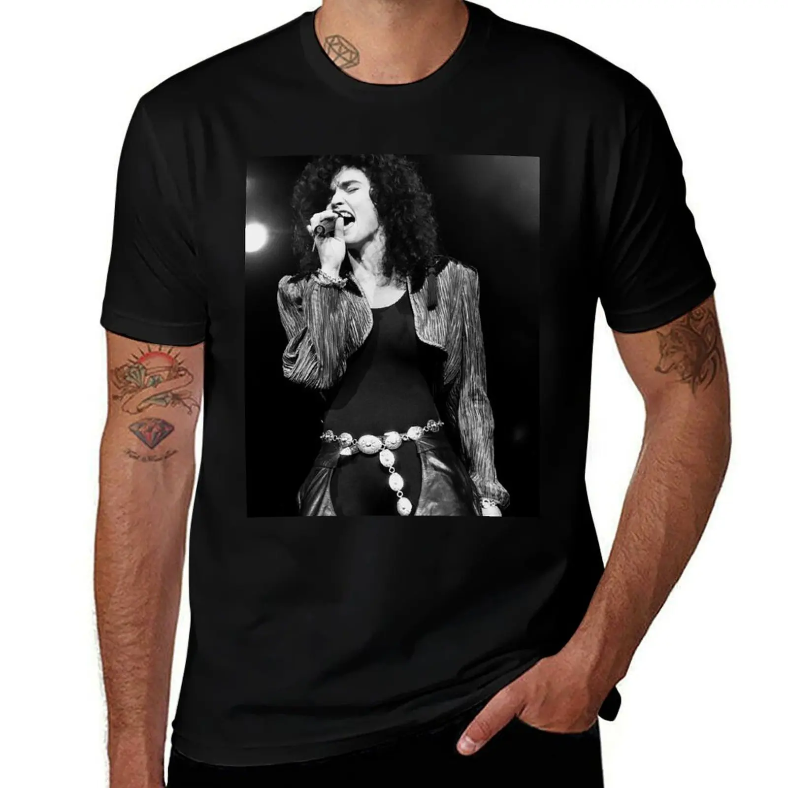 Футболка с фотографией Alannah Myles-BW для мальчиков, винтажная футболка с животным принтом и графическим рисунком, одежда больших размеров, мужские забавные футболки