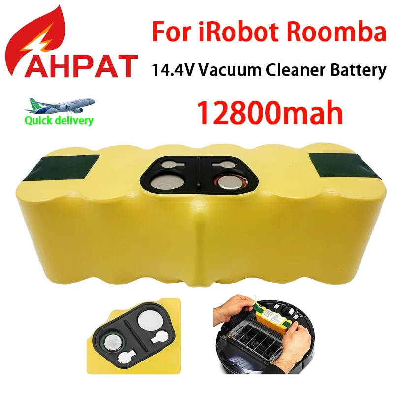 Сменный аккумулятор NI-Mh 14,4 В, 12800 мАч для iRobot Roomba 500, 600, 700, 800 серии, roomba 880, 760, 530, 555, 560, 581, 620 650