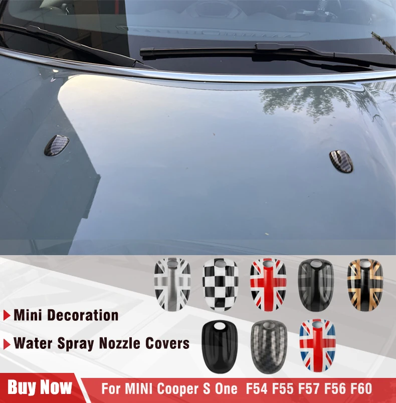 Насадка На распылитель воды для автомобильного стеклоочистителя Union Jack для MINI Cooper S, One, Countryman, Clubman F54, F55, F57, F56, F60, 2015-2022, аксессуары
