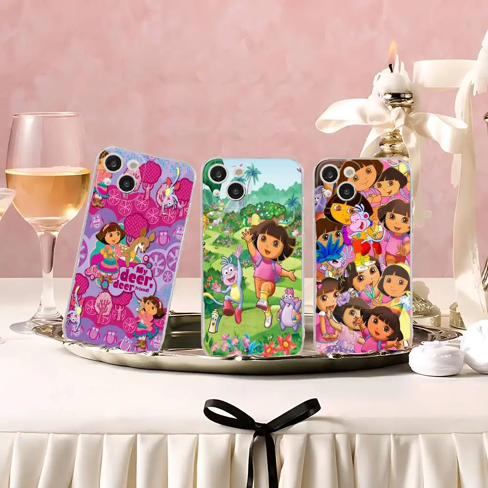 Чехол для телефона TV Animation D-Dora The Explorer для IPhone 16 15 14 13 12 Mini 11 Pro XS Max X XR SE 6 7 8 Plus, мягкий силиконовый чехол
