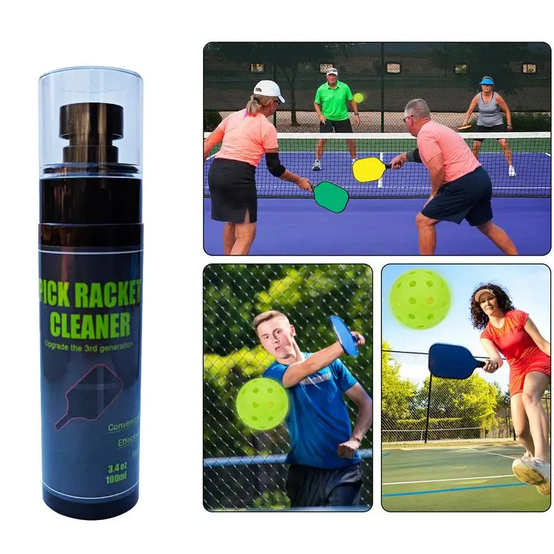 Фото Очиститель для Pickleball Paddle 100 мл Pickleball Paddle Liquid Quick Pickle Ball Очиститель для ракеток Pickleball Гаджеты Уход за ракетками №5